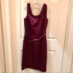 Maroon Antonio Melani Belted Dress